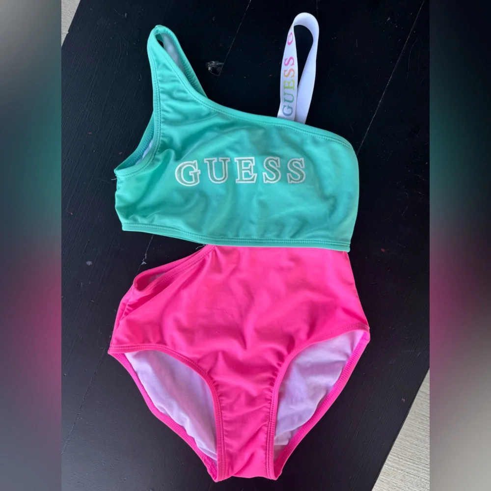 Guess Kids Aqua and Pink Swimsuit